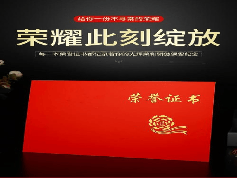 定制证书定制 定制证书定制-红金大气喜庆风